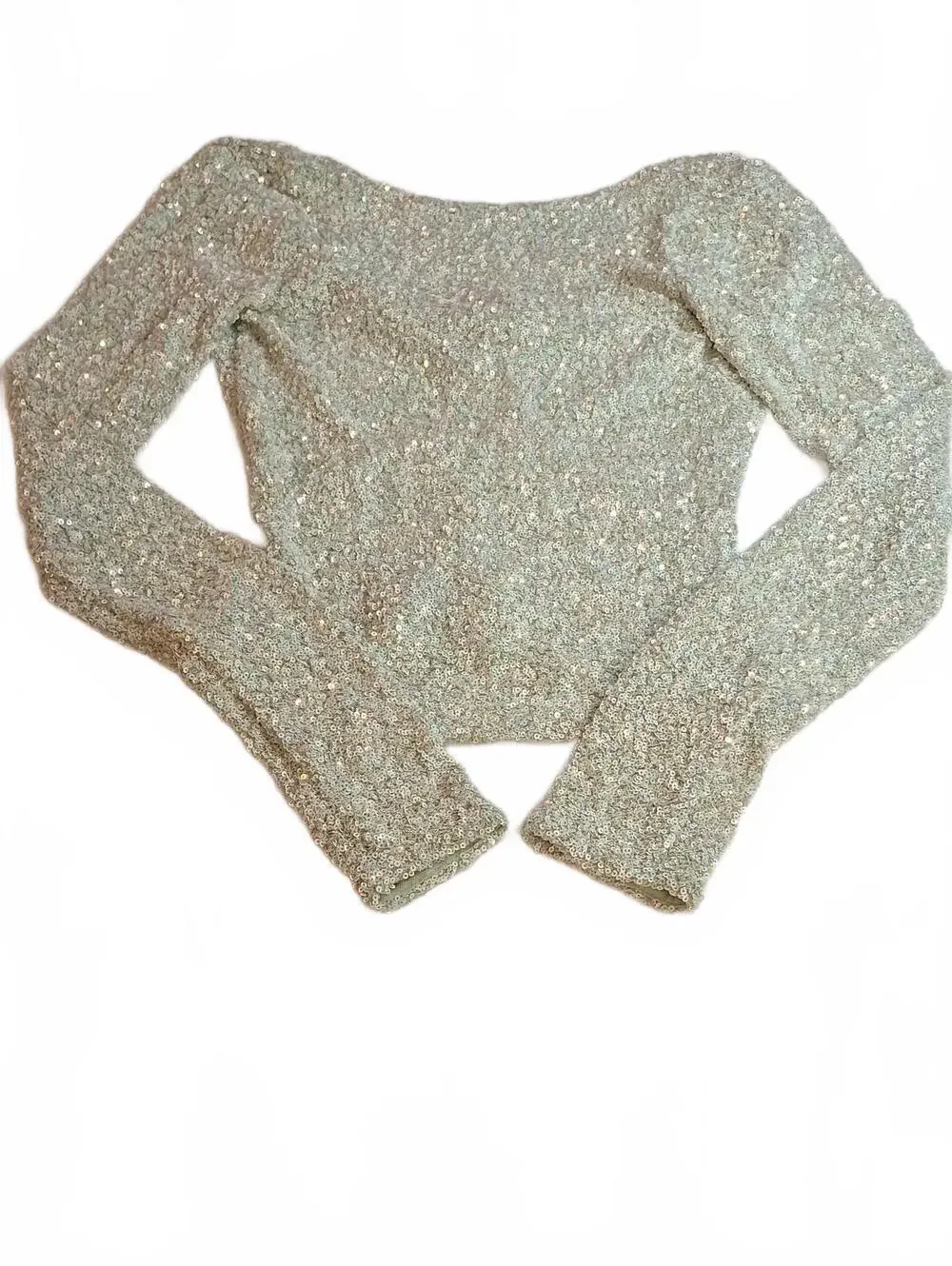 #917 Free People Intimately Leading The Way Sequin Long Sleeve Size Xs